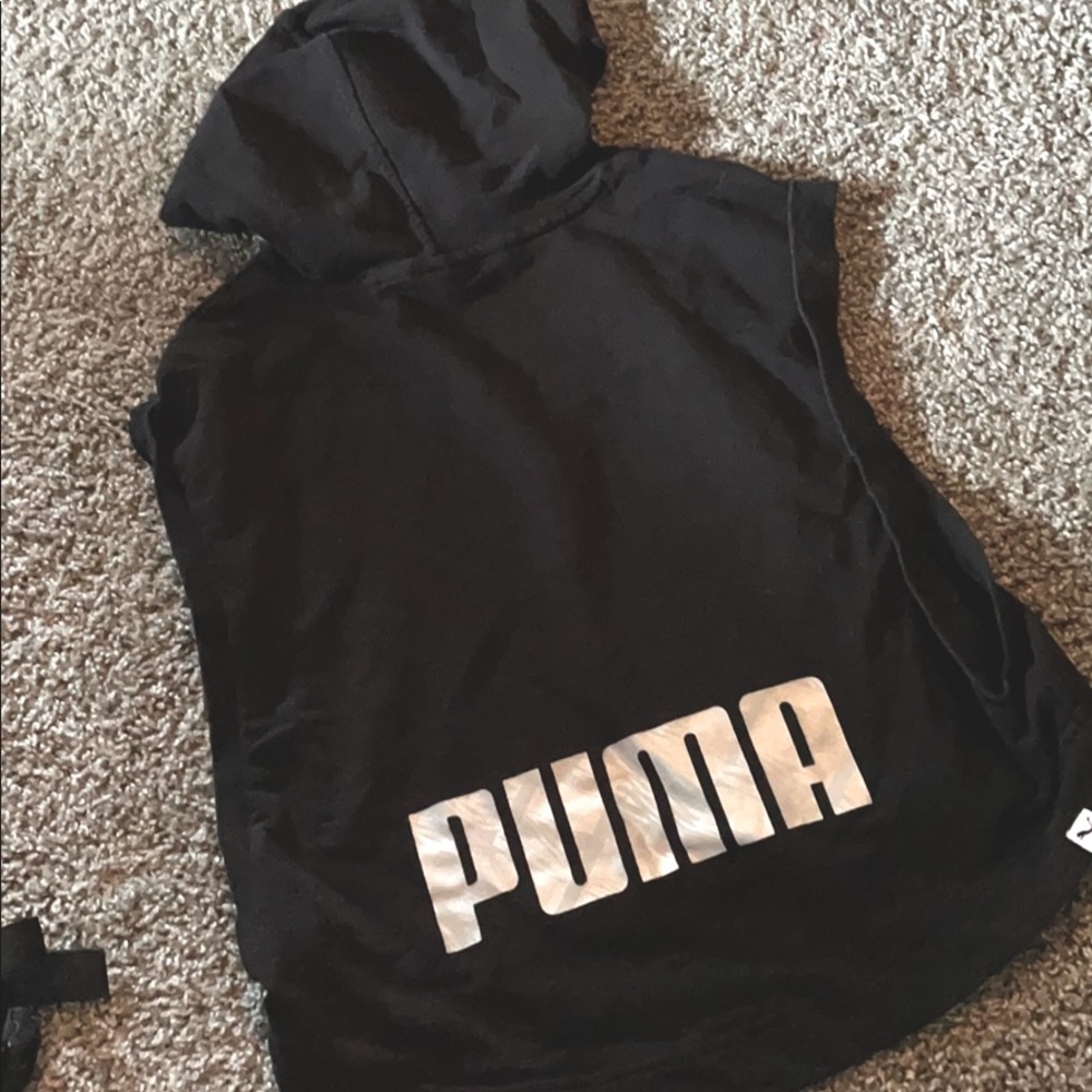 Puma Cropped Sleeveless Hoodie